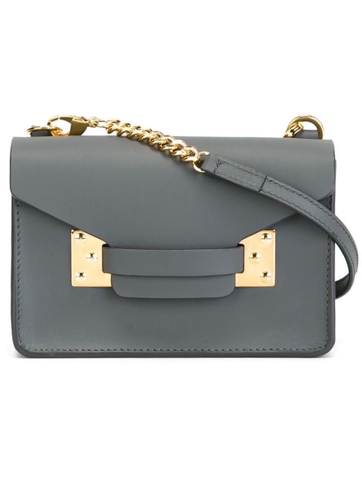 Sophie Hulme Envelope Shoulder Bag, Women's, Grey