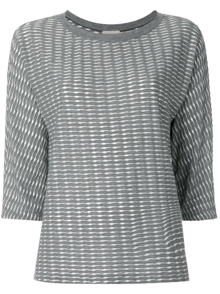 Armani Collezioni - Rope Effect Jumper - Women - Polyamide/modal - 46, Grey, Polyamide/modal