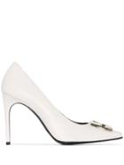 Off-white Arrow 100mm Leather Pumps - Grey
