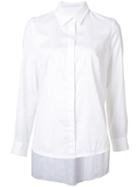 Jonathan Cohen Asymmetric Pleat Shirt, Women's, Size: Small, White, Cotton