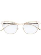 Prada Eyewear Cat Eye Glasses - Metallic