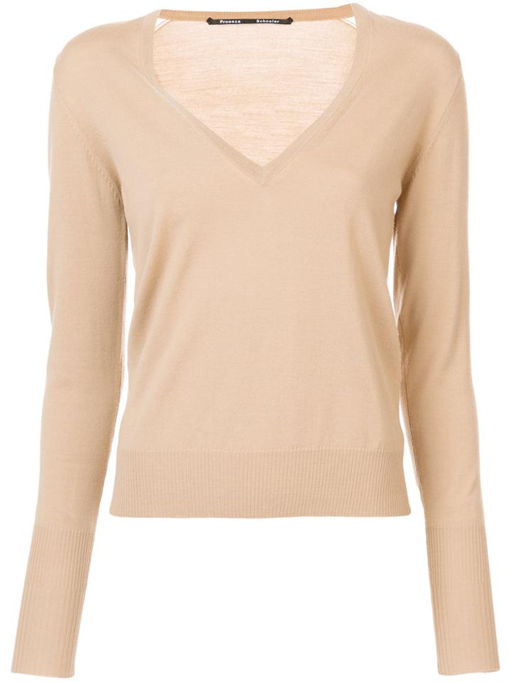 Proenza Schouler Merino V-neck - Brown