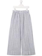 Il Gufo Striped Straight-leg Trousers - White