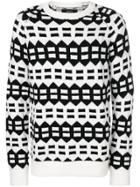 Garcons Infideles Winter Patterned Jumper - White