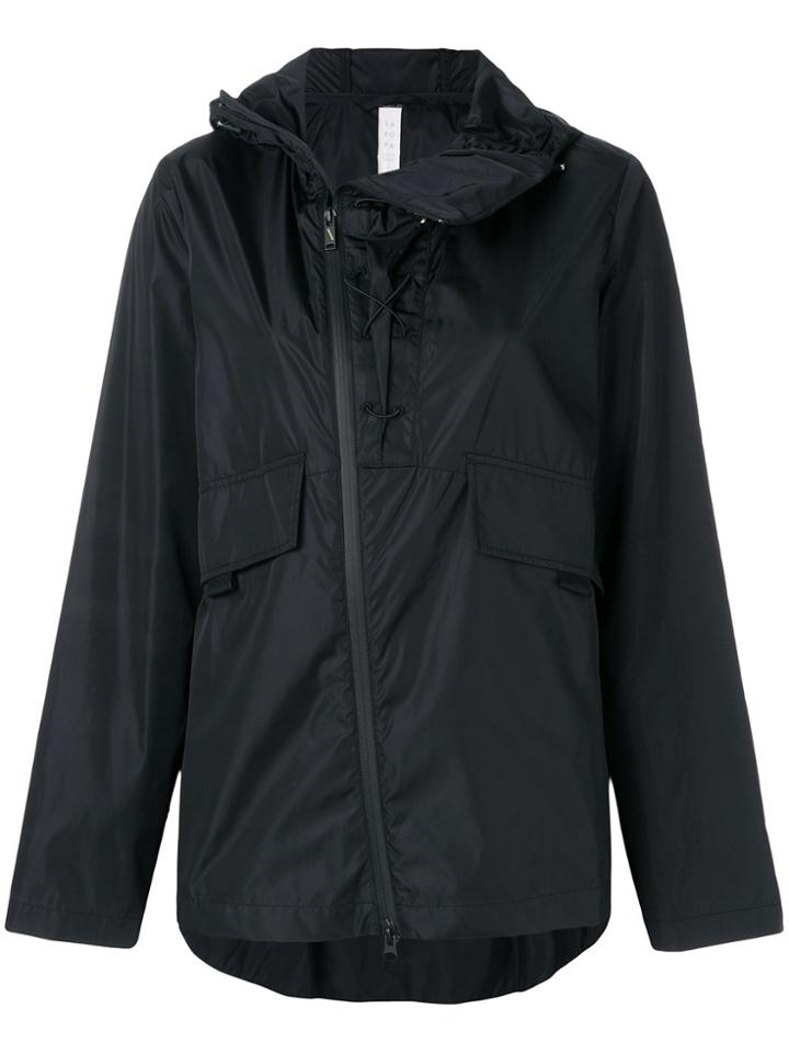 Sàpopa Off-centre Zipped Jacket - Black