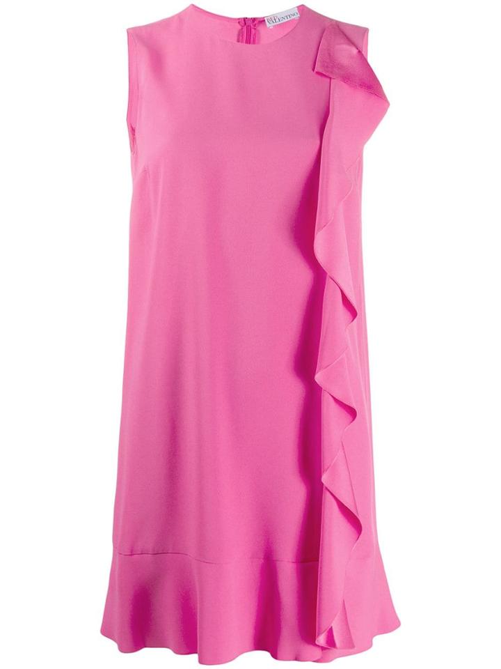 Red Valentino Ruffle Trim Shift Dress - Pink