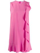 Red Valentino Ruffle Trim Shift Dress - Pink