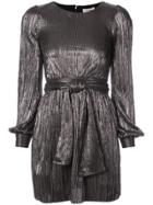 For Love And Lemons Belted Pleated Dress - Metallic