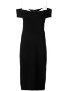Cushnie Off-shoulder Midi Dress - Black