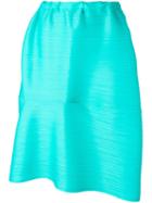 Pleats Please By Issey Miyake Ribbed Asymmetric Skirt
