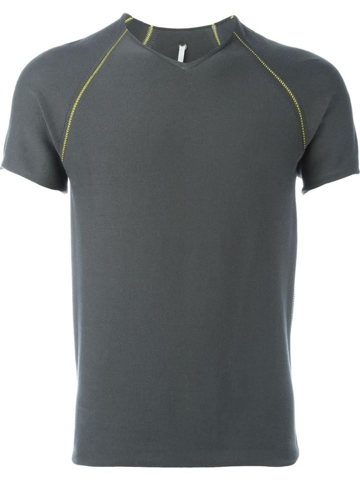 Label Under Construction Contrasting Seam T-shirt