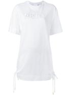 Dkny Embossed Logo T-shirt, Women's, Size: Medium, White, Cotton/polyester