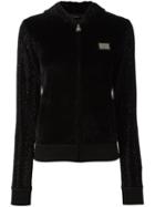 Philipp Plein Sequin Embellished Hooded Sweater, Women's, Size: Small, Black, Cotton/modal/polyester