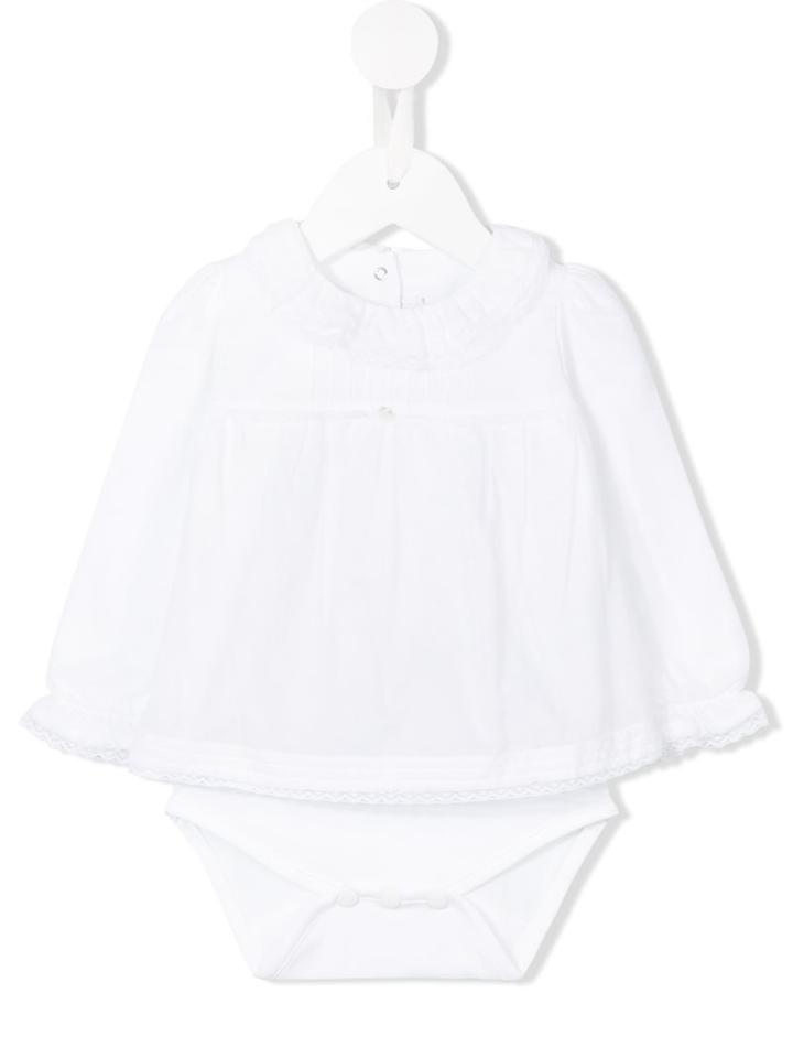 Tartine Et Chocolat - Ruffled Body - Kids - Cotton/spandex/elastane - 6 Mth, White