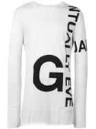 Barbara I Gongini Printed Longsleeved T-shirt, Men's, Size: 46, White, Cotton/modal