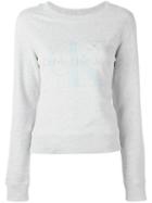 Calvin Klein Jeans Logo Embroidered Sweatshirt, Women's, Size: Large, Grey, Cotton