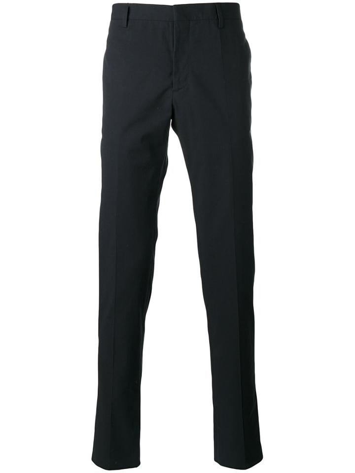 Maison Margiela Casual Tailored Trousers, Men's, Size: 48, Blue, Cotton/spandex/elastane/viscose