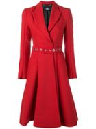 Karl Lagerfeld Belted Double-breasted Coat - Red