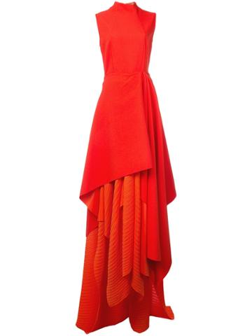 Solace London Asymmetric Maxi Dress - Red