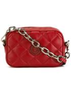 Moncler 'luisa' Crossbody Bag, Women's, Red, Lamb Fur/polyester