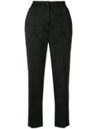 Dolce & Gabbana Jacquard Lace Effect Trousers - Black