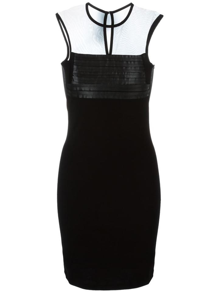Diesel Mesh Panel Dress, Women's, Size: M, Black, Cotton/rayon/polyester