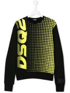 Dsquared2 Kids Teen Geometric Print Sweatshirt - Black