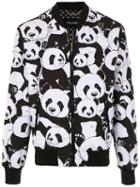 Dolce & Gabbana Panda Printed Bomber Jacket - Black