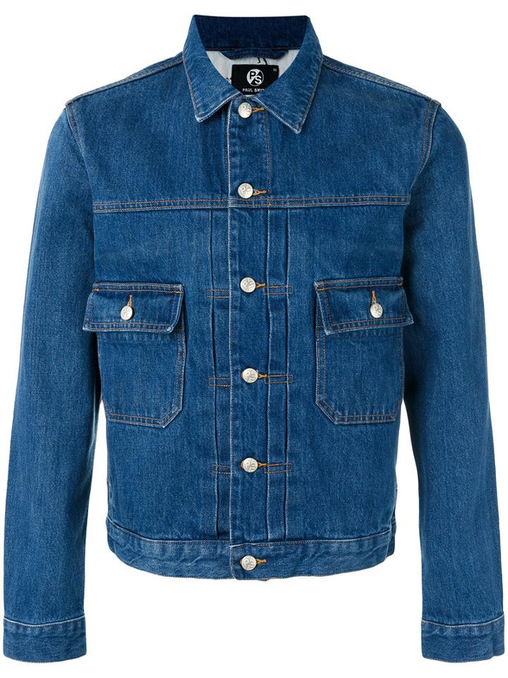 Ps By Paul Smith Denim Jacket, Men's, Size: Medium, Blue, Cotton