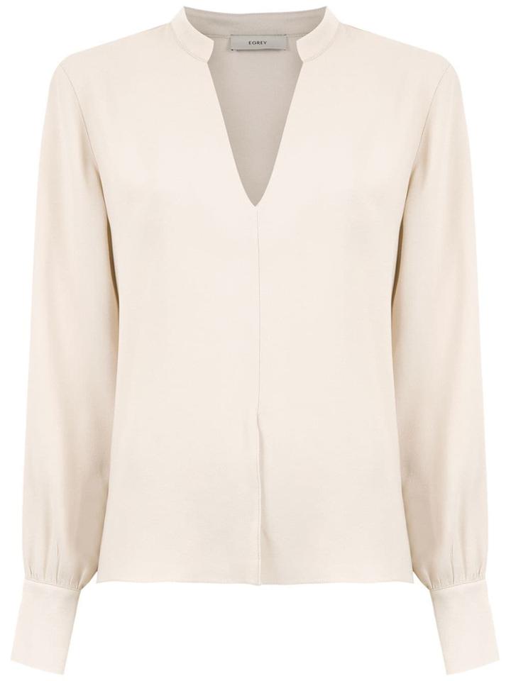 Egrey V Neck Blouse - Neutrals