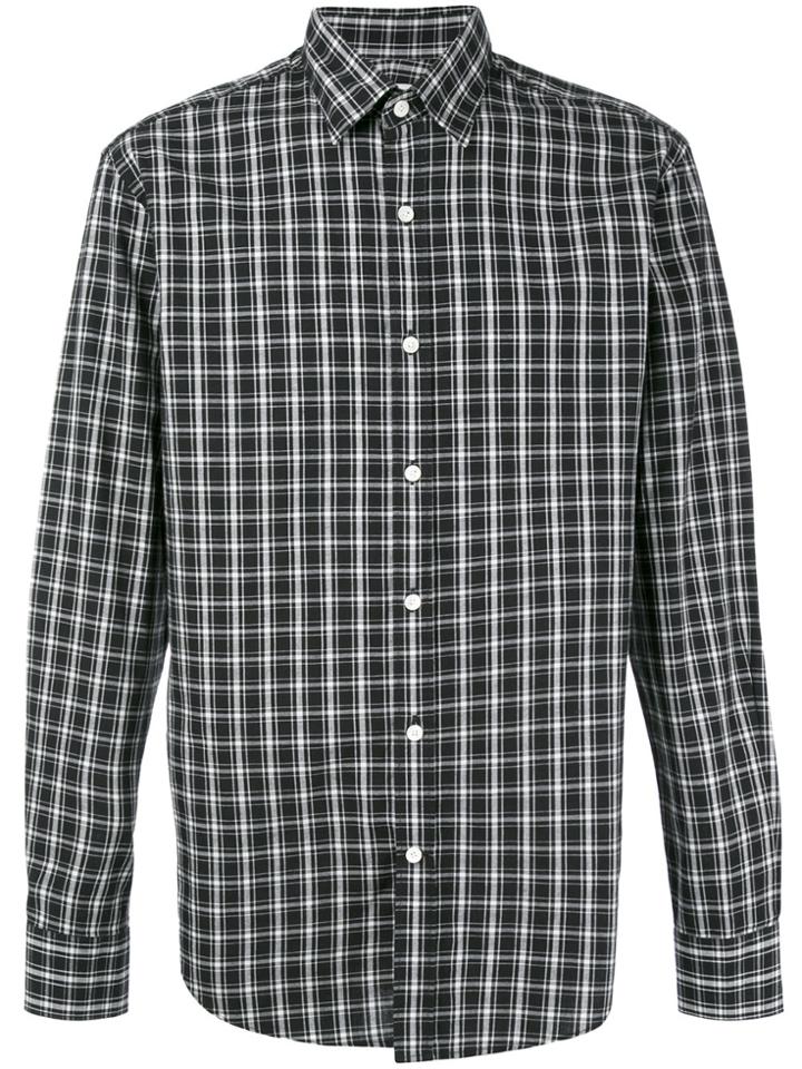 Hardy Amies Madras Checked Cotton Shirt - Black