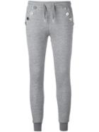 Zoe Karssen Embellished Pockets Sweatpants, Women's, Size: Xs, Grey, Cotton/polyester/tencel