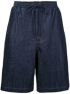 Juun.j Drawstring Waist Shorts, Men's, Size: 46, Blue, Cotton/polyurethane