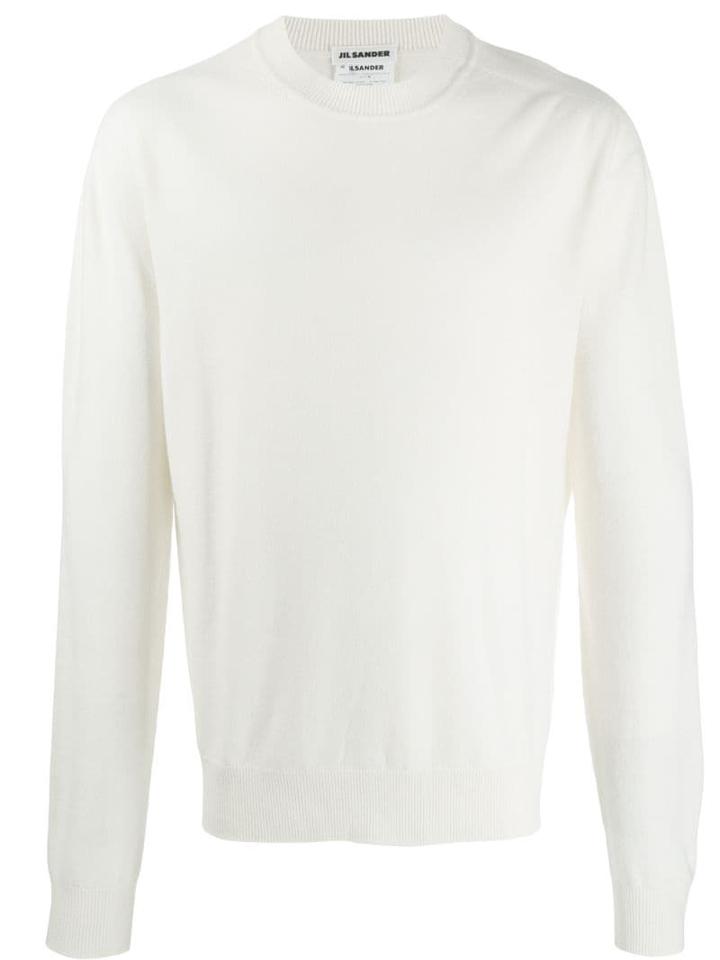 Jil Sander Slim Fit Sweater - White