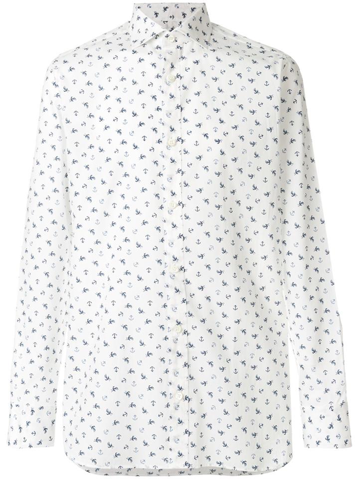 Z Zegna Anchor Print Shirt - White