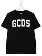 Gcds Kids Teen Logo Print T-shirt - Black