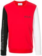Ports V Colour-block Sweater - Red
