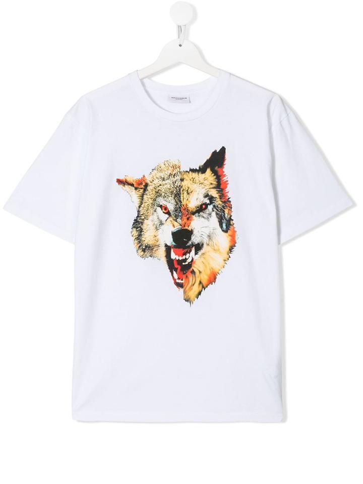 Marcelo Burlon County Of Milan Kids Teen Printed T-shirt - White