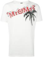 Mr & Mrs Italy Logo Print T-shirt, Men's, Size: Medium, White, Cotton