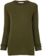 Marni Crew Neck Knitted Sweater - Green