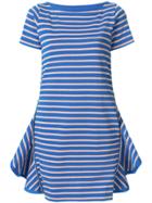 Sacai Ruffle Vent T-shirt Dress - Blue