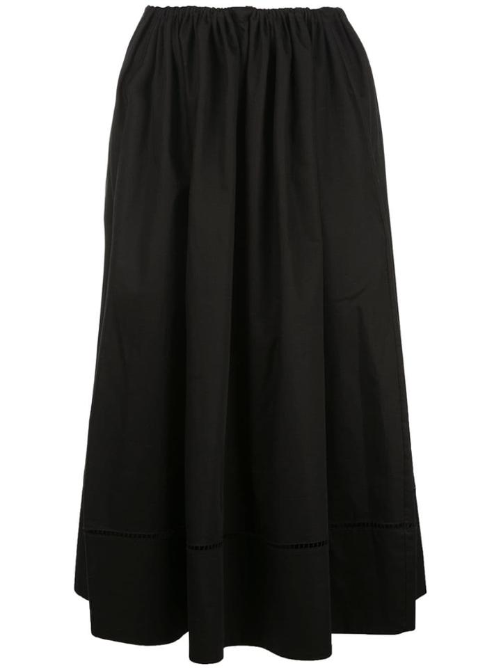 Khaite Drawstring Flared Skirt - Black