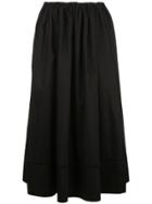 Khaite Drawstring Flared Skirt - Black