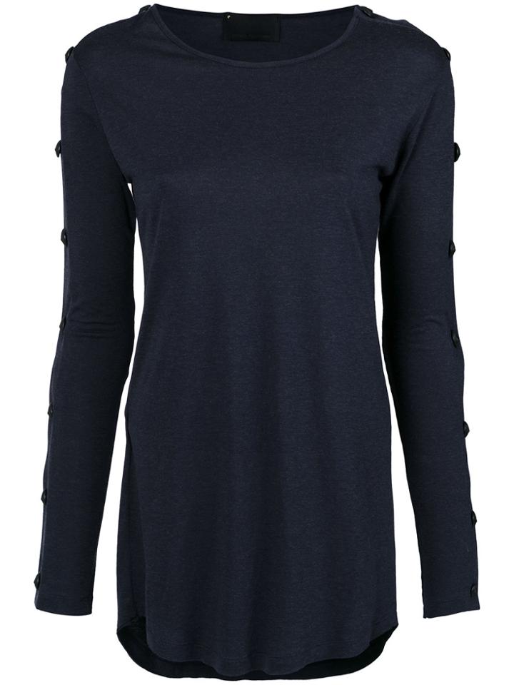 Andrea Bogosian Decorative Buttons Blouse - Blue