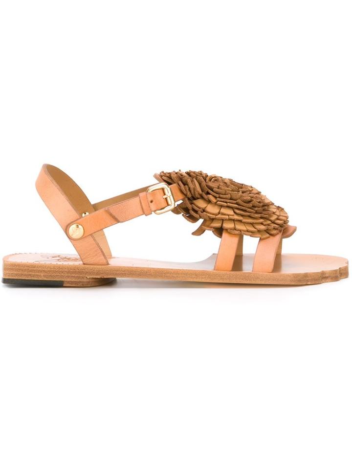 Vivienne Westwood Flower Detail Flat Sandals