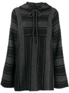 The Row Lina Striped Hoodie - Black