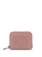 Bottega Veneta Zipped Woven Wallet - Pink