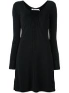 T By Alexander Wang Front Tie Jersey Dress, Women's, Size: Medium, Black, Rayon/silk