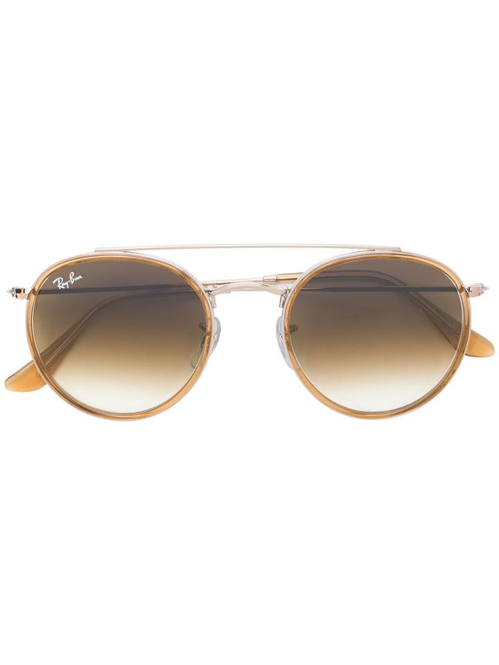 Ray-ban Round Double Bridge Sunglasses - Metallic