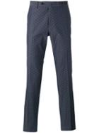 Pt01 Dot Print Tailored Trousers, Men's, Size: 58, Blue, Cotton/spandex/elastane
